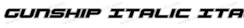 Gunship Italic Italic字体转换